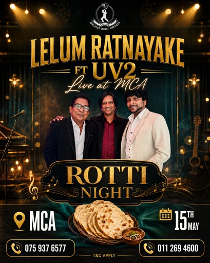 Lelum Ratnayake ft.UV2 at MCA Rotti Night